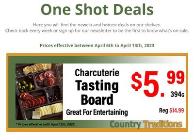 Country Traditions One-Shot Deals Flyer April 6 to 13