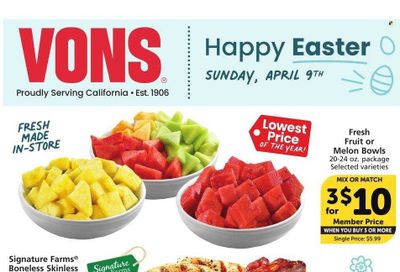 Vons (CA) Weekly Ad Flyer Specials April 5 to April 11, 2023