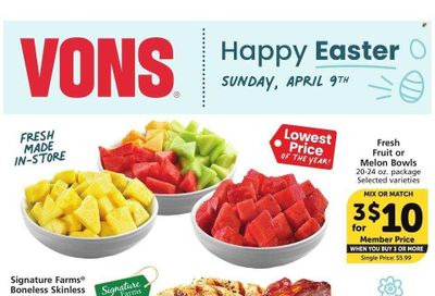 Vons (CA) Weekly Ad Flyer Specials April 5 to April 11, 2023