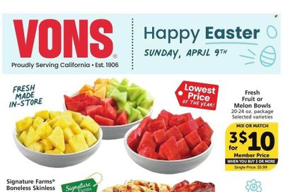 Vons (CA) Weekly Ad Flyer Specials April 5 to April 11, 2023