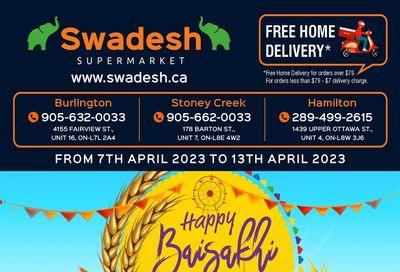 Swadesh Supermarket Flyer April 7 to 13
