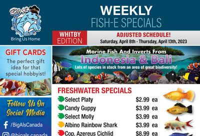 Big Al's (Whitby) Weekly Specials April 8 to 13