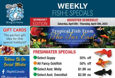 Big Al's (Newmarket) Weekly Specials April 8 to 13