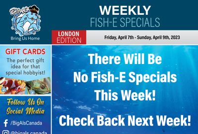 Big Al's (London) Weekend Specials April 7 to 9