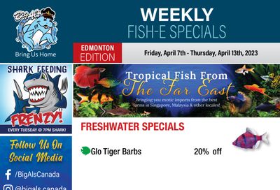 Big Al's (Edmonton) Weekly Specials April 8 to 13