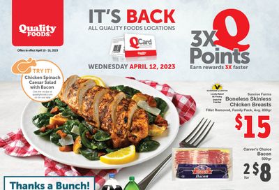 Quality Foods Flyer April 10 to 16