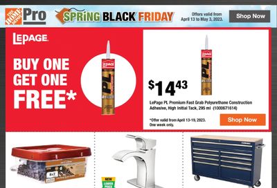 Home Depot Pro Flyer April 13 to May 3