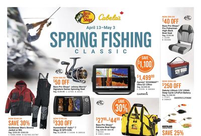 Cabela's Spring Fishing Flyer April 13 to May 3