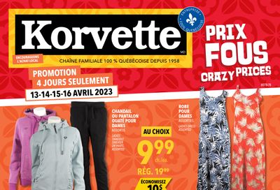 Korvette Flyer April 13 to 16