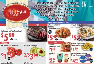 Tru Value Foods Flyer April 12 to 18