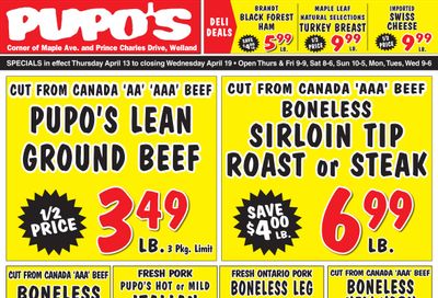 Pupo's Food Market Flyer April 13 to 19