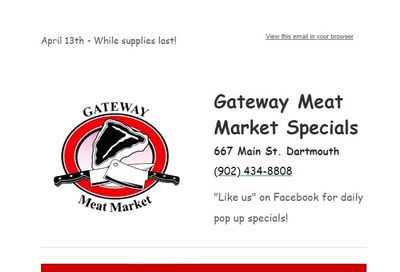 Gateway Meat Market Flyer April 13 to 19