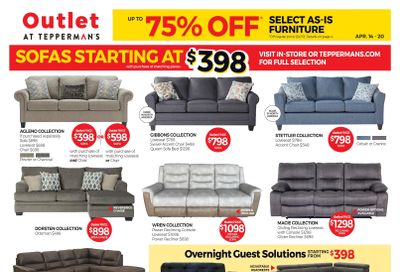 Outlet at Tepperman's Flyer April 14 to 20