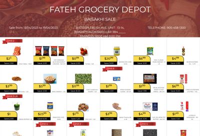 Fateh Grocery Depot Flyer April 13 to 19
