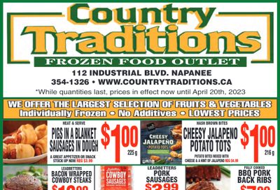 Country Traditions Flyer April 13 to 20