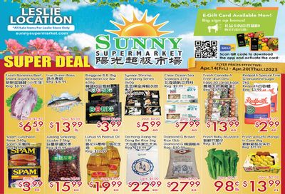 Sunny Supermarket (Leslie) Flyer April 14 to 20
