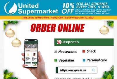 United Supermarket Flyer April 14 to 20