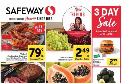 Safeway (HI) Weekly Ad Flyer Specials April 12 to April 18, 2023