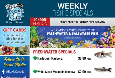 Big Al's (London) Weekend Specials April 14 to 16