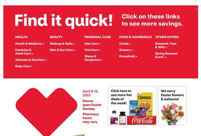 CVS Pharmacy Weekly Ad Flyer Specials April 9 to April 15, 2023