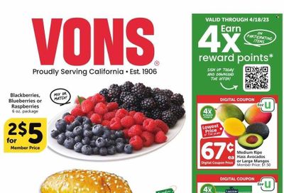 Vons (CA) Weekly Ad Flyer Specials April 12 to April 18, 2023