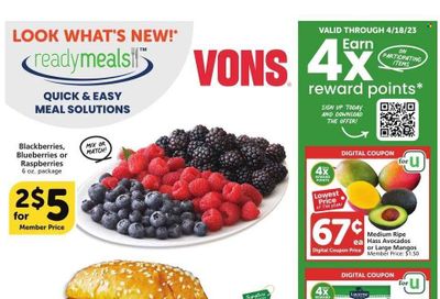 Vons (CA) Weekly Ad Flyer Specials April 12 to April 18, 2023