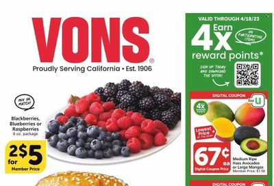 Vons (CA) Weekly Ad Flyer Specials April 12 to April 18, 2023