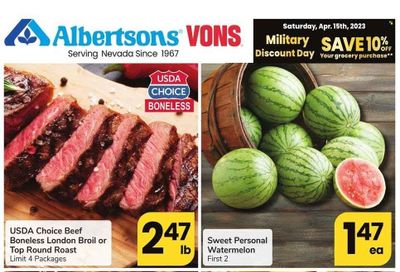 Vons (NV) Weekly Ad Flyer Specials April 12 to April 18, 2023