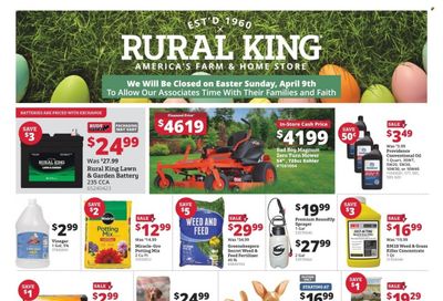 Rural King (AL, IL, IN, KY, OH, PA, TN, VA) Weekly Ad Flyer Specials March 29 to April 12, 2023