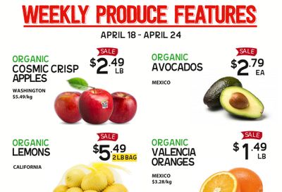 Pomme Natural Market Weekly Produce Flyer April 18 to 24
