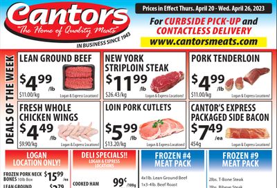 Cantor's Meats Flyer April 20 to 26