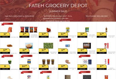 Fateh Grocery Depot Flyer April 20 to 26