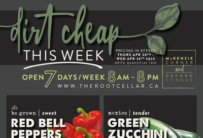 The Root Cellar Flyer April 20 to 26