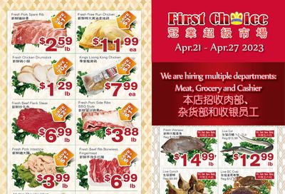 First Choice Supermarket Flyer April 21 to 27