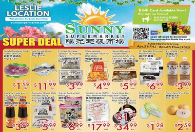 Sunny Supermarket (Leslie) Flyer April 21 to 27