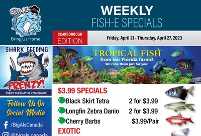 Big Al's (Scarborough) Weekly Specials April 21 to 27