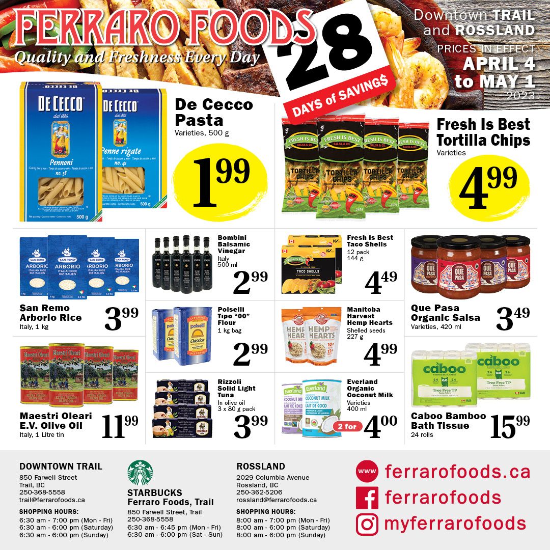 Ferraro Foods Flyer April 25 to May 8