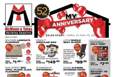 McMunn & Yates Building Supplies Flyer April 27 to May 10
