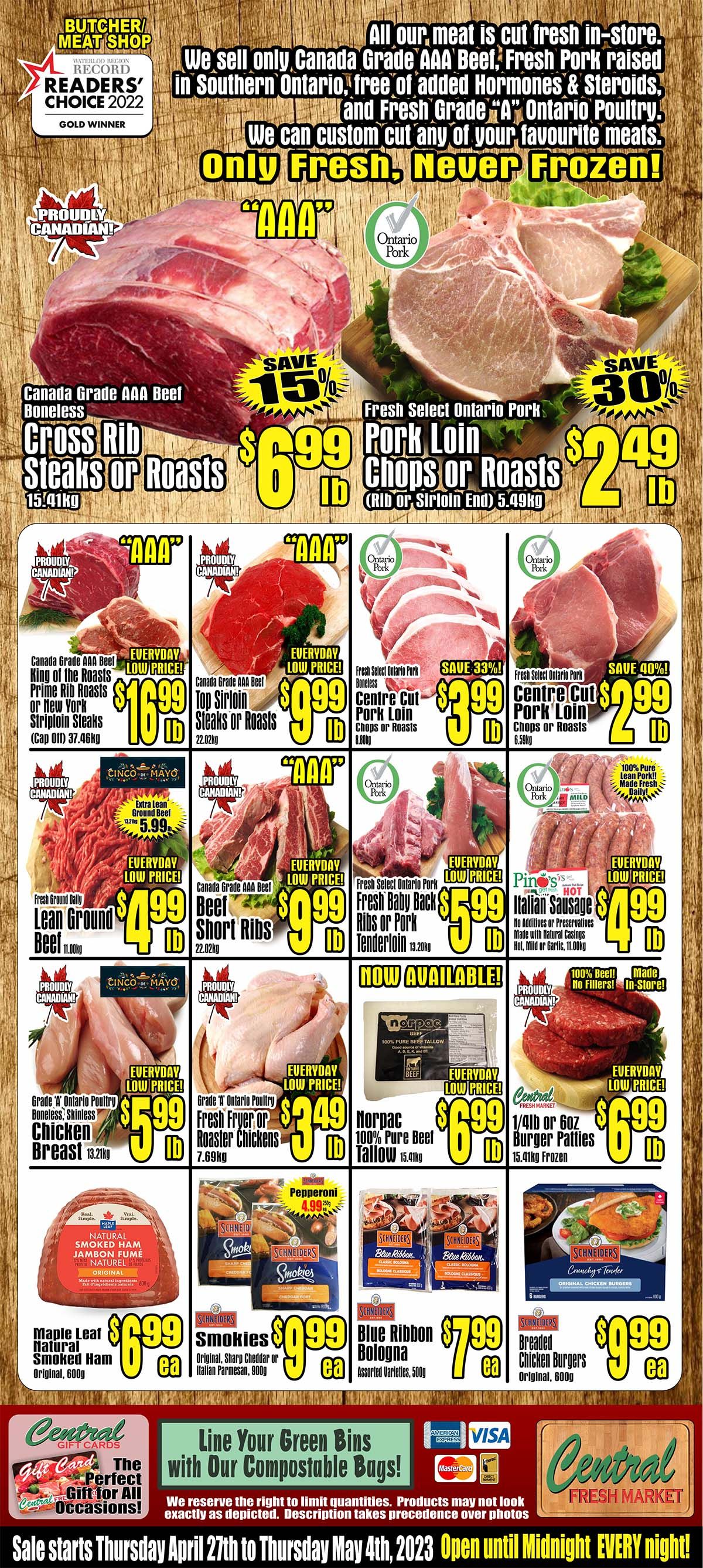 Central Fresh Market Flyer April 27 to May 4