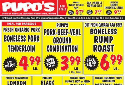 Pupo's Food Market Flyer April 27 to May 3