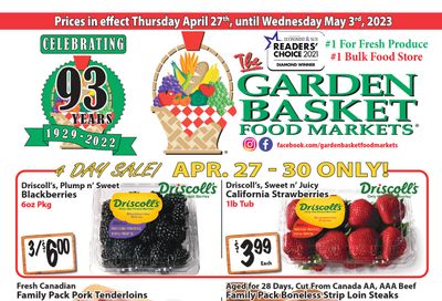 The Garden Basket Flyer April 27 to May 3