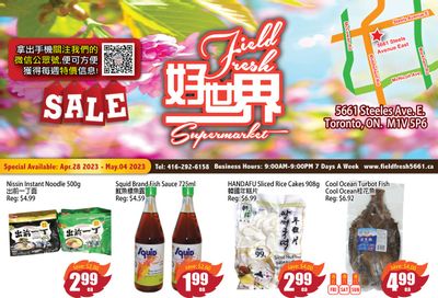 Field Fresh Supermarket Flyer April 28 to May 4
