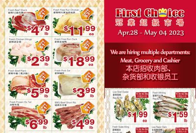 First Choice Supermarket Flyer April 28 to May 4