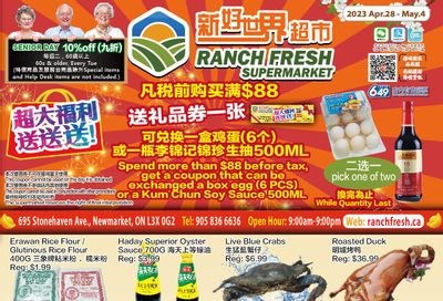 Ranch Fresh Supermarket Flyer April 28 to May 4