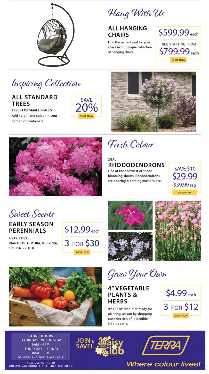 Terra Greenhouses Flyer April 28 to May 4