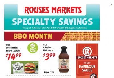 Rouses Markets (AL) Weekly Ad Flyer Specials April 26 to May 31, 2023