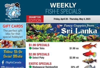 Big Al's (Brampton) Weekly Specials April 28 to May 4