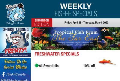 Big Al's (Edmonton) Weekly Specials April 28 to May 4