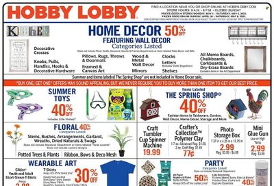 Hobby Lobby Weekly Ad Flyer Specials April 30 to May 6, 2023