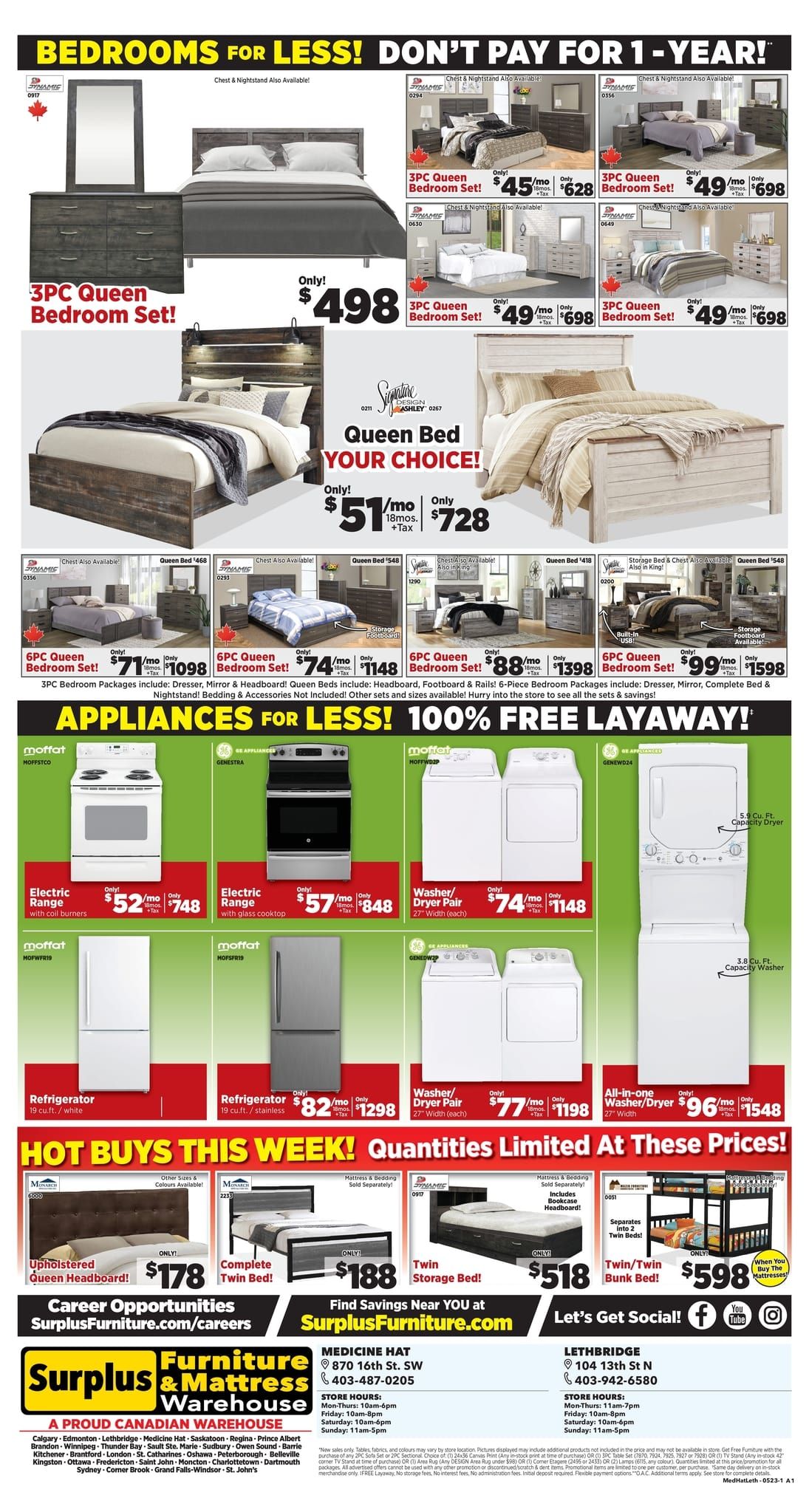 Surplus Furniture & Mattress Warehouse (Medicine Hat) Flyer May 1 to 7